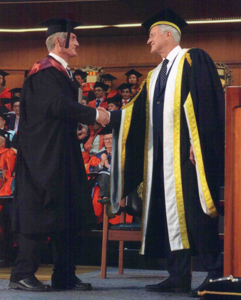 Wes In Masters In Podiatric Meds Wes receives his Masters in Podiatric Medicine from U.W.A. Chancellor Michael Chaney