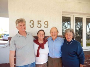 Wes and Fern Huck and Fern's parents Dr John and Pat Darby, say a last goodbye to the old home that has provided medical and podiatry services to the local community for over 40 years.